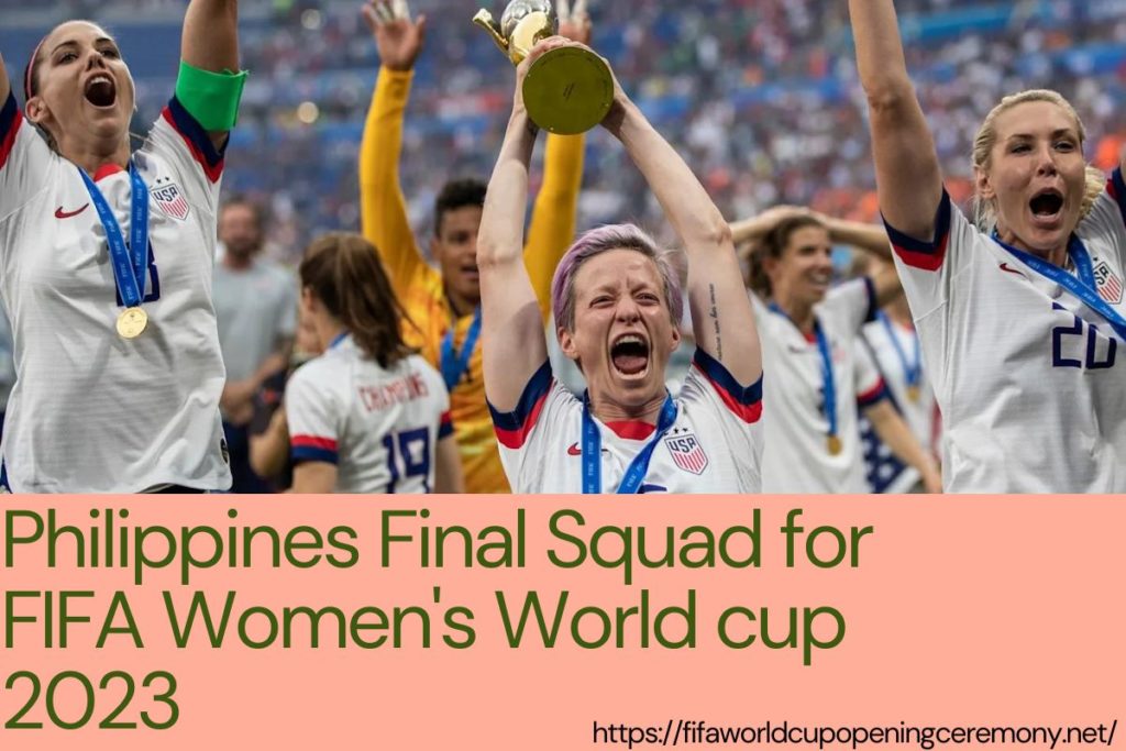Philippines Final Squad for FIFA Women's World cup 2023
